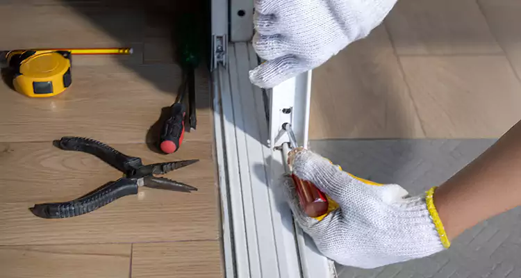 Backyard Sliding Door Track Repair in Westchester, FL
